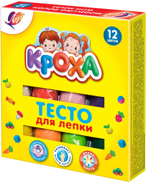 Тесто для лепки 12 цветов Луч