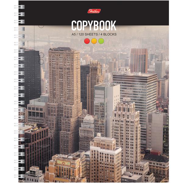 Тетрадь 120 л. на гребне "City Style" 3 цв. разделителя перфорация на отрыв