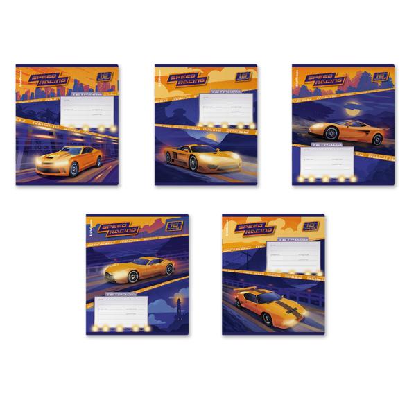 Тетрадь 18 л. кл. ErichKrause Sport Car, выборочный УФ-лак _MIX-PACK