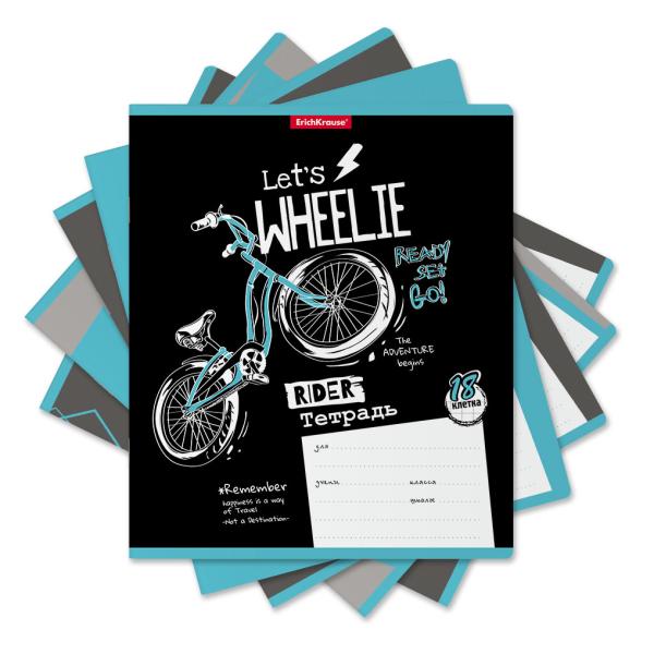 Тетрадь 18 л. кл. ErichKrause® Bicycle Rider  MIX-PACK