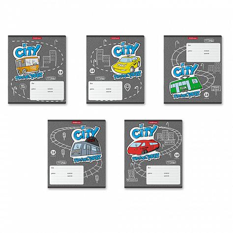 Тетрадь 18 л. кл. ErichKrause® City Transport  MIX-PACK
