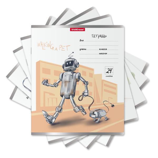 Тетрадь 24 л. лин. ErichKrause® Robolife,