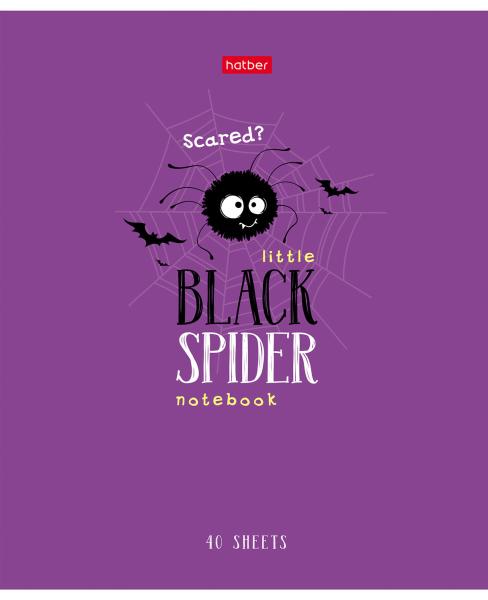 Тетрадь 40 л. кл. "ПАучительная история" 65г/кв.м мат ламин,тиснение