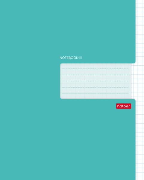 Тетрадь 48 л. кл.  "ТЕТРАДЬ"  Бирюза