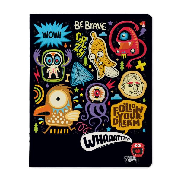 Тетрадь 48 л. кл. "CRAZY MONSTERS"