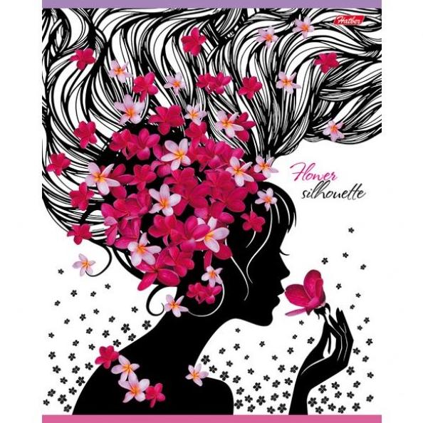 Тетрадь 48 л. кл. "Сегодня я Роза!"  блёстки 5 диз.в блоке скругл.углы