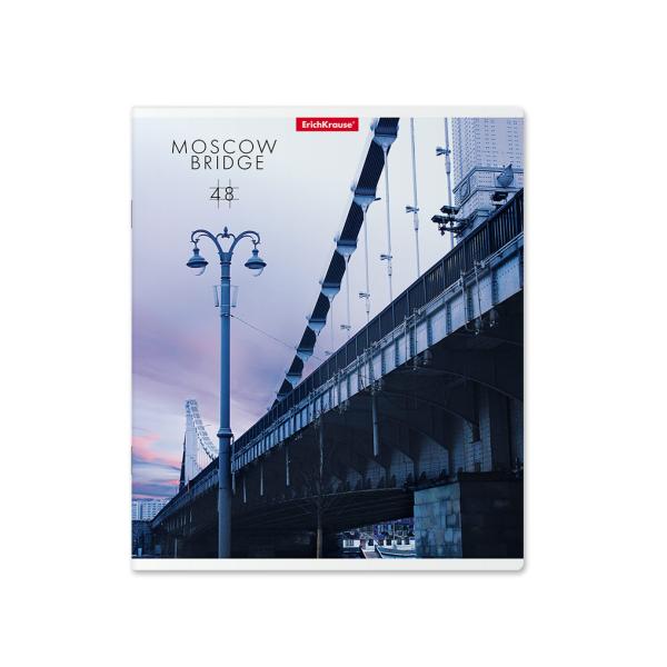 Тетрадь 48 л. кл. ErichKrause® Moscow Bridge, сплошной УФ-лак глянцевый