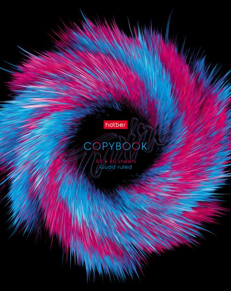 Тетрадь 80 л. кл. "Exoplanet" 65г/кв.м на скобе глянц. ламин.