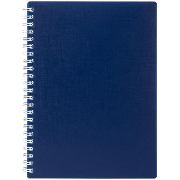 Тетрадь 80 л. кл. Пластиковая обложка на гребне CANVAS Синяя