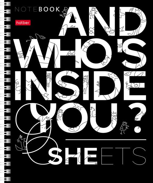 Тетрадь 96 л. кл. на гребне "In the dark...." выб лак