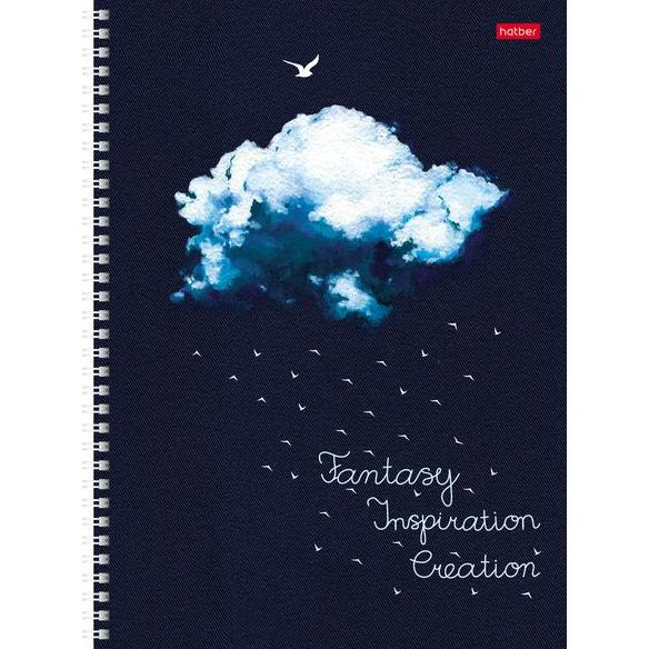 Тетрадь А4 120 л. кл. на гребне "Облако" тв. обл. многоцветный срез глянц. ламинация