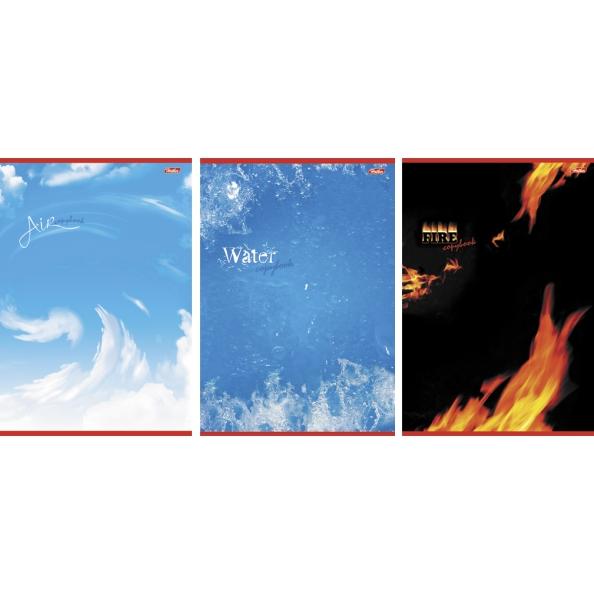 Тетрадь А4 48 л. кл. "Стихии природы" выб. лак