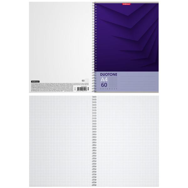 Тетрадь А4 60 л. кл. на спирали ErichKrause® Duotone Next, _MIX-PACK
