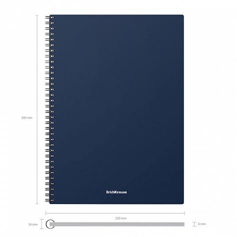 Тетрадь А4 60 л. кл. пластиковая обложка, гребень, EK Classic ассорти