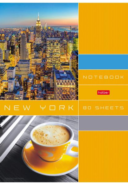 Тетрадь А4 80 л. кл. "Живописные пейзажи" 65г/кв.м 3 диз. в блоке  глянц. ламин.