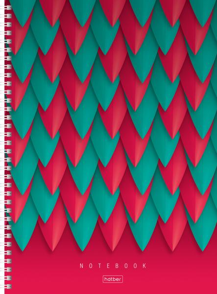 Тетрадь А4 96 л. кл. тв. обложка на гребне "Яркий орнамент"