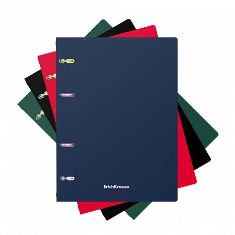 Тетрадь А5 80 л. кл. пластиковая обложка на кольцах ErichKrause® Classic, ассорти