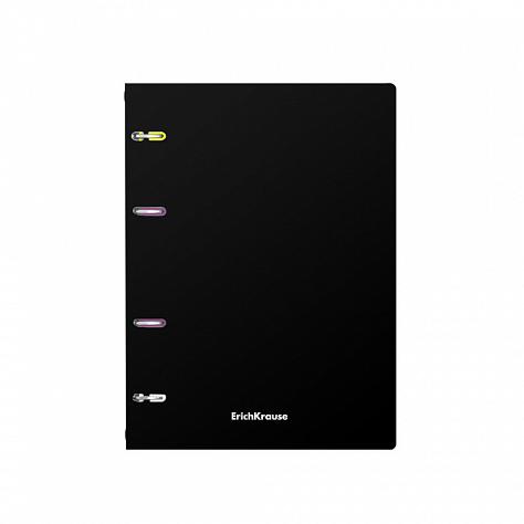 Тетрадь А5 80 л. кл. пластиковая обложка на кольцах ErichKrause® Classic, ассорти