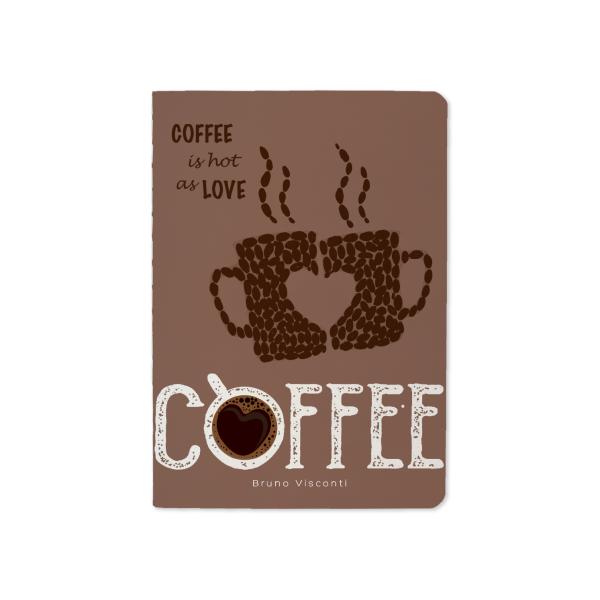 Тетрадь А6 32 л. кл. Bruno Visconti  "COFFEE AS HOT AS LOVE"