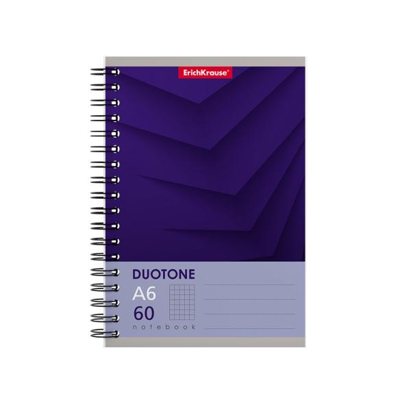 Тетрадь А6 60 л. кл. на спирали ErichKrause® Duotone Next, MIX-PACK