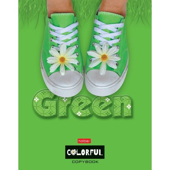 Тетрадь на кольцах 120 л. А5 "GREEN" глянц. ламинация  в индив.упак.