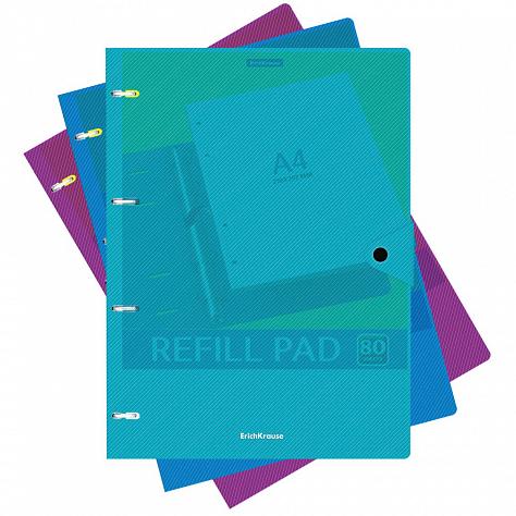 Тетрадь на кольцах с пластиковой обложкой ErichKrause® Glance Vivid, А4, 80 листов, клетка, на кнопк