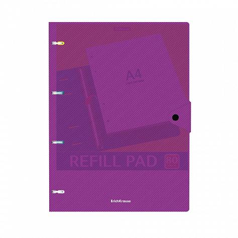 Тетрадь на кольцах с пластиковой обложкой ErichKrause® Glance Vivid, А4, 80 листов, клетка, на кнопк