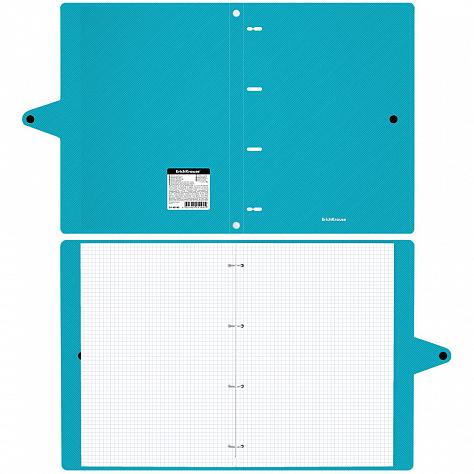 Тетрадь на кольцах с пластиковой обложкой ErichKrause® Glance Vivid, А4, 80 листов, клетка, на кнопк