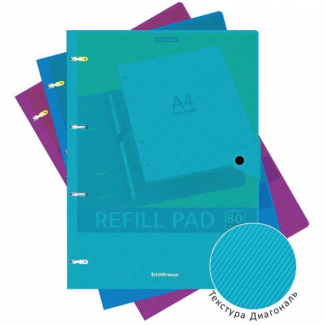 Тетрадь на кольцах с пластиковой обложкой ErichKrause® Glance Vivid, А4, 80 листов, клетка, на кнопк