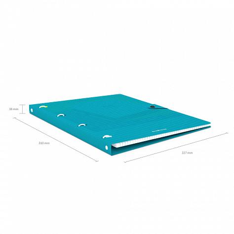 Тетрадь на кольцах с пластиковой обложкой ErichKrause® Glance Vivid, А4, 80 листов, клетка, на кнопк