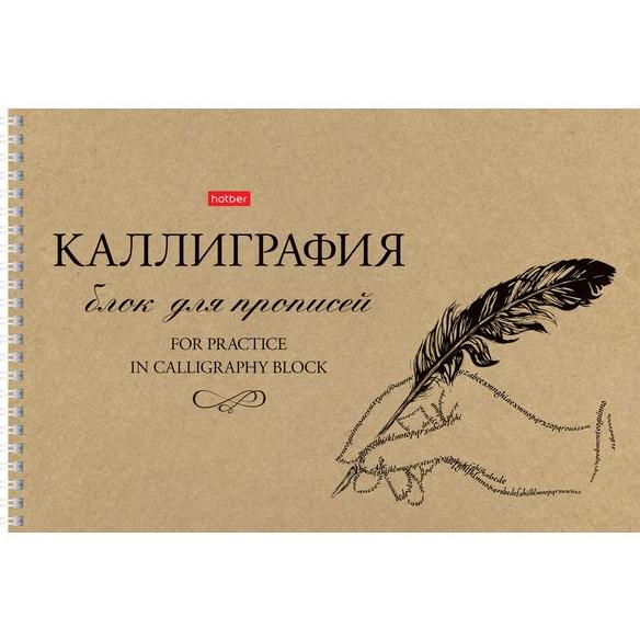 Тетрадь прописей д/каллиграфии и леттеринга 30 л. А4, гребень,  офсет 100 г/м2, Пиши красиво