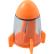 Точилка 1 отв. "deVENTE. Rocket" с контейнером и ластиком, пластмассовая в форме ракеты  асс.