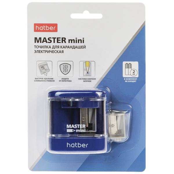 Точилка электрическая Hatber Master mini с системой контроля заточки с запасным лезвием  в блистере 