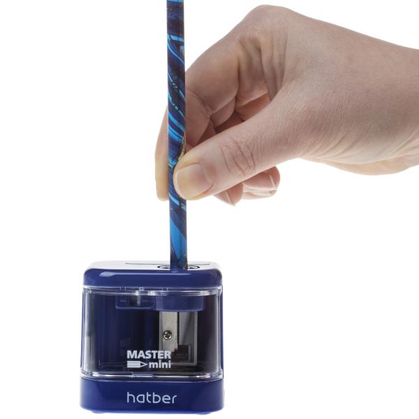 Точилка электрическая Hatber Master mini с системой контроля заточки с запасным лезвием  в блистере 
