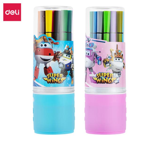 Фломастеры 18 цв. Deli  Super Wings пластиковая туба