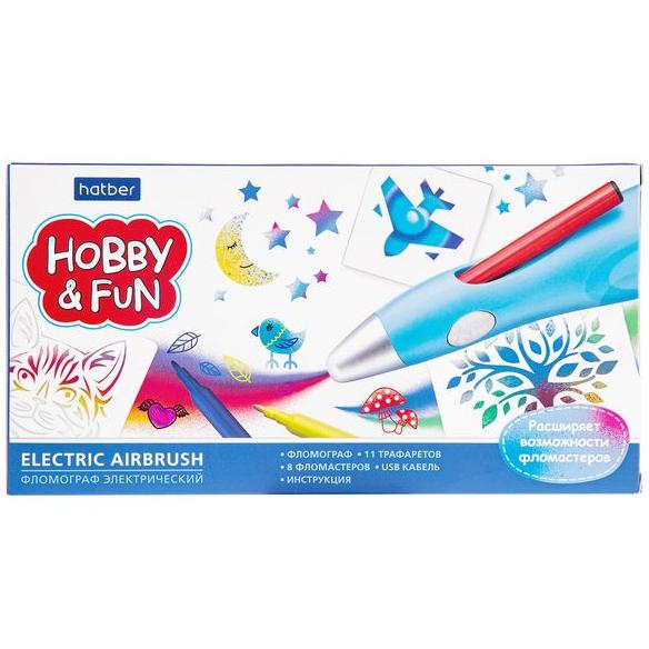Фломограф электрический с трафаретами и фломастерамиHatber NEWtone 