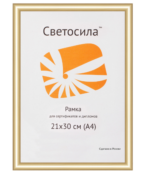 Фоторамка пластик 21*30 (A4) 111 золото 14 мм