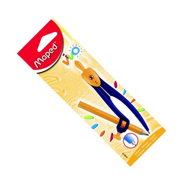 Циркуль Maped ESSENTIALS с универсальным держ., безопасной иглой, карандаш в комплекте в блистере
