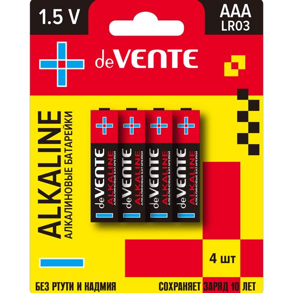Э/п LR03 "deVENTE. Alkaline" ААА 4 шт в блистере
