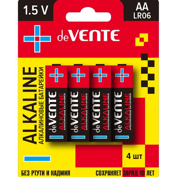 Э/п LR06 "deVENTE. Alkaline" АА 4 шт в блистере
