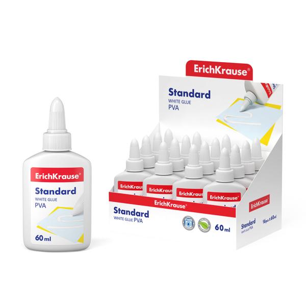 Клей ПВА 60 мл. ErichKrause® Standard,
