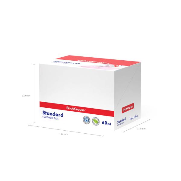 Клей ПВА 60 мл. ErichKrause® Standard,