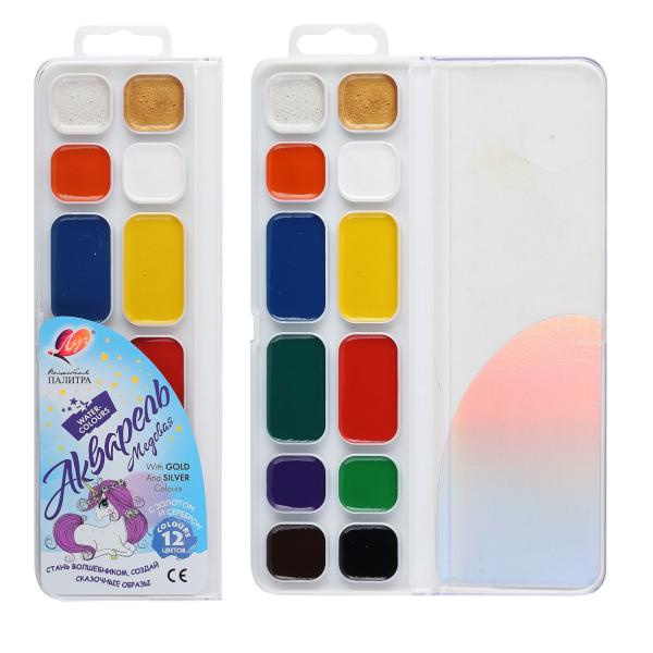 Акварель 12 цв. б/к "Волшебная палитра"