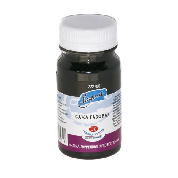 Акрил 100 мл Ладога Сажа газовая