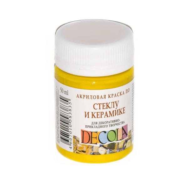 Акрил стекло керамика 50 мл Декола Желтая светлая