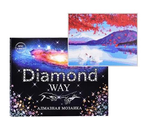Алмазная мозаика 40*50 "Diamond Way" "Лебединное озеро "