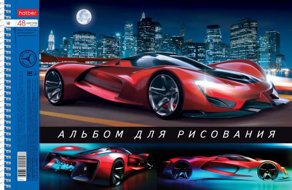 Альбом д/рис. 48 л. на гребне "Ассорти" перфорация, 