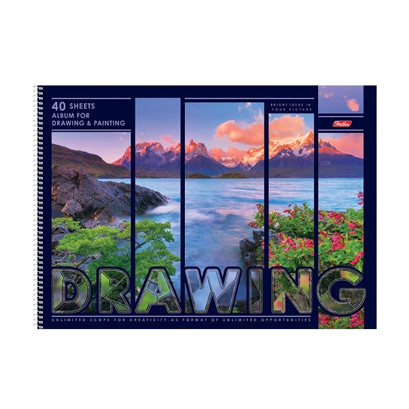 Альбом д/рис. А3 40 л. спираль, Яркие краски природы