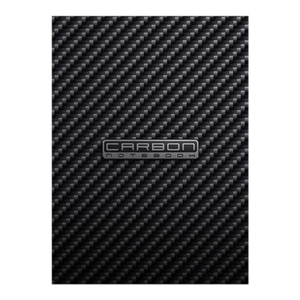 Бизнес-блокнот А5 80 л. кл. "CarbonStyle" тв.переплет 5-цв. блок