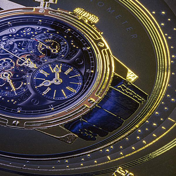 Бизнес-блокнот А5 80 л. кл. "TIME" 5 цв. блок, тв.переплет мат.ламин. 3D фольга 3D лак